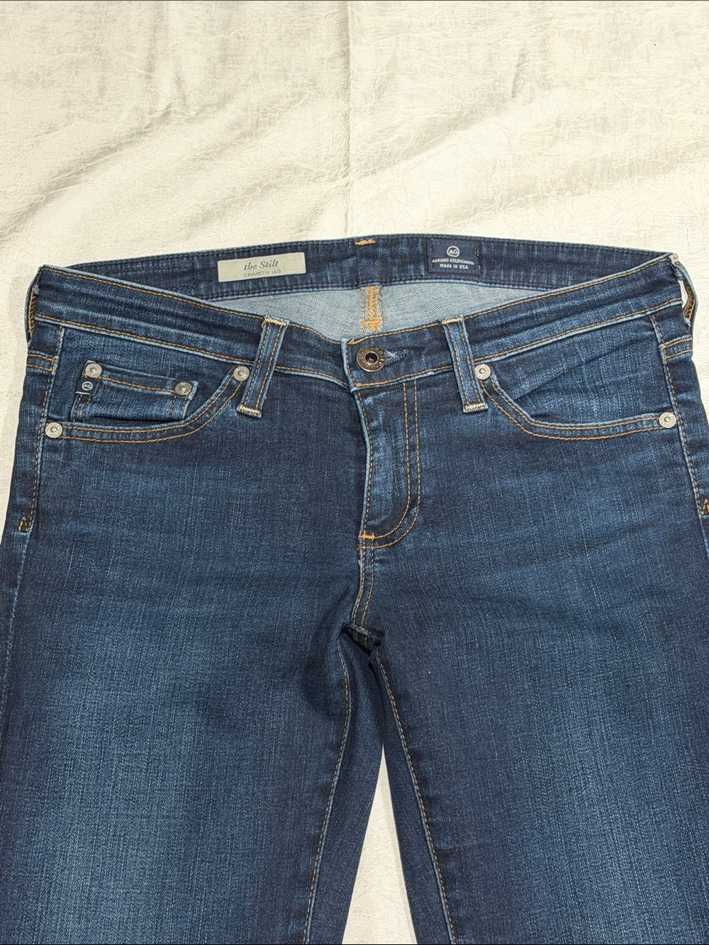 AG Adriano Goldschmied The Stilt Cigarette Leg Jeans Women’s 26R Dark Wash - Picture 5 of 10